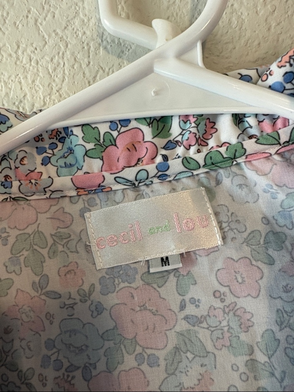 Women's Floral Cotton Pajama Set - Pink & Green - Picture 2 of 8